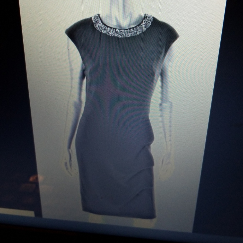 XSCAPE Women's BLACK Embellished PARTY DRESS SZ 4